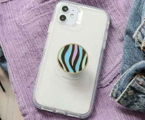 PopSockets Swappable PopGrip Enamel Wild Stripe White ( Barcode : 840173710272 )