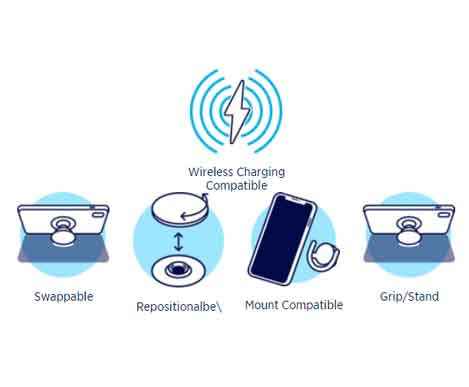 PopSockets Swappable PopGrip Graphics Ghost Marble ( Barcode : 842978135106 )