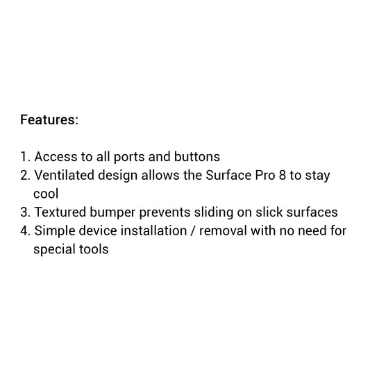 STM Dux Shell Case for Microsoft Surface Pro 8 - Black (Barcode: 810046112212 ) - Forexengineer -Malaysia- 810046112212