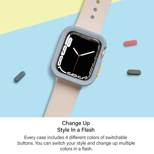 SwitchEasy COLORS Case for Apple Watch Series 7 - SE - 6 - 5 - 4 ( 41mm - 40mm ) - Army Green (Barcode: 4895241104879 )