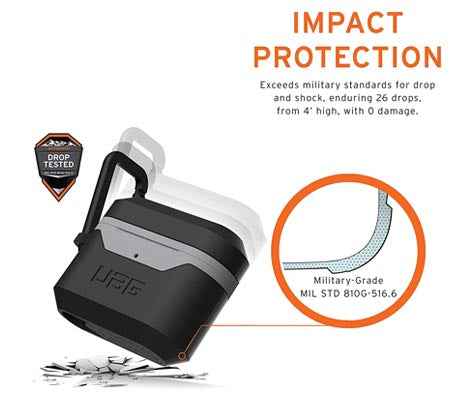 UAG Hardcase Case V2 for Airpods Gen 2/1- Black - Grey