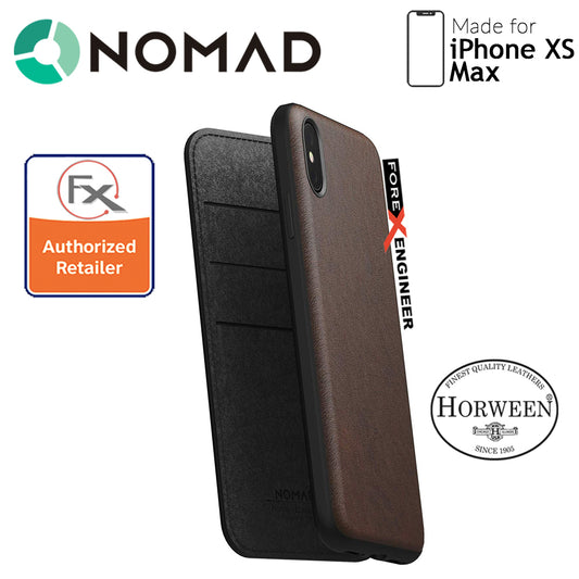 Nomad Leather Folio Case for iPhone Xs Max - Rustic Brown