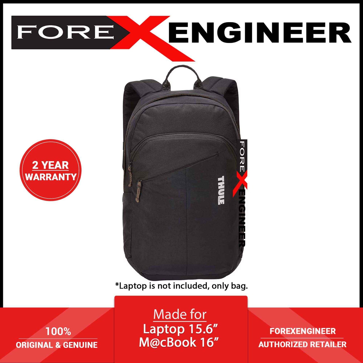 Thule Indago 23L Backpack - Fits 15.6" Laptop or 16" MacBook - Black