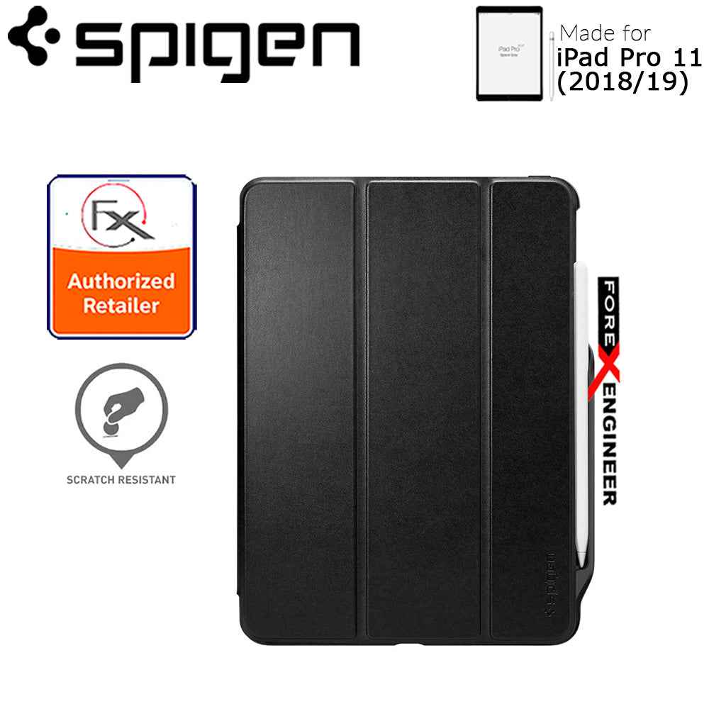 Spigen Smart Fold 2 for iPad Pro 11" (2018-19) - with build in Apple Pencil slot - Black - Forexengineer-malaysia