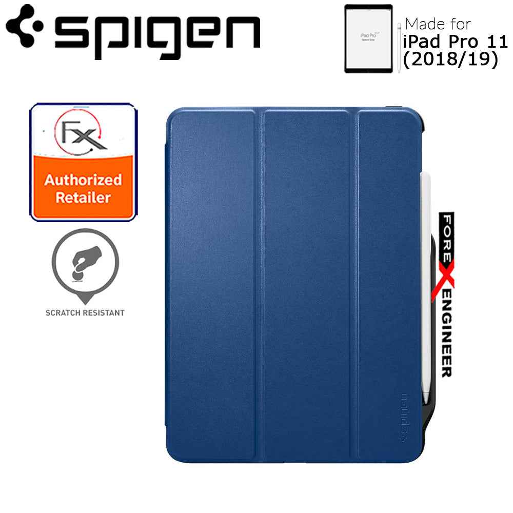 Spigen Smart Fold 2 for iPad Pro 11" (2018-19) - with build in Apple Pencil slot - Blue - Forexengineer-malaysia