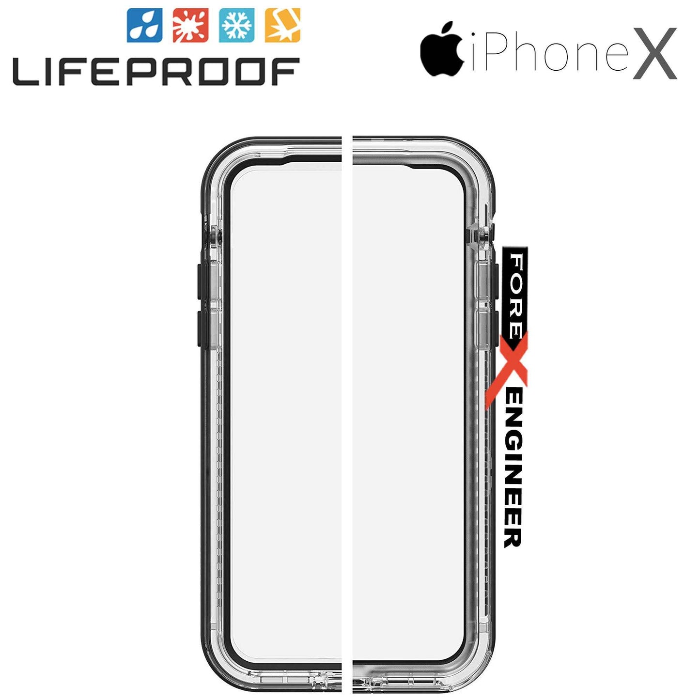 LifeProof Next Series For iPhone X - Xs - Black Crystal - Forexengineer-malaysia