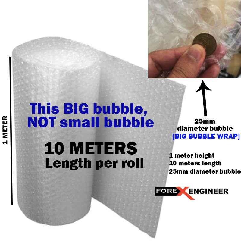 Bubble Wrap Packing Big Bubble 10M x 1M ( 25mm bubble size diameter ) ( Barcode : 595959 )