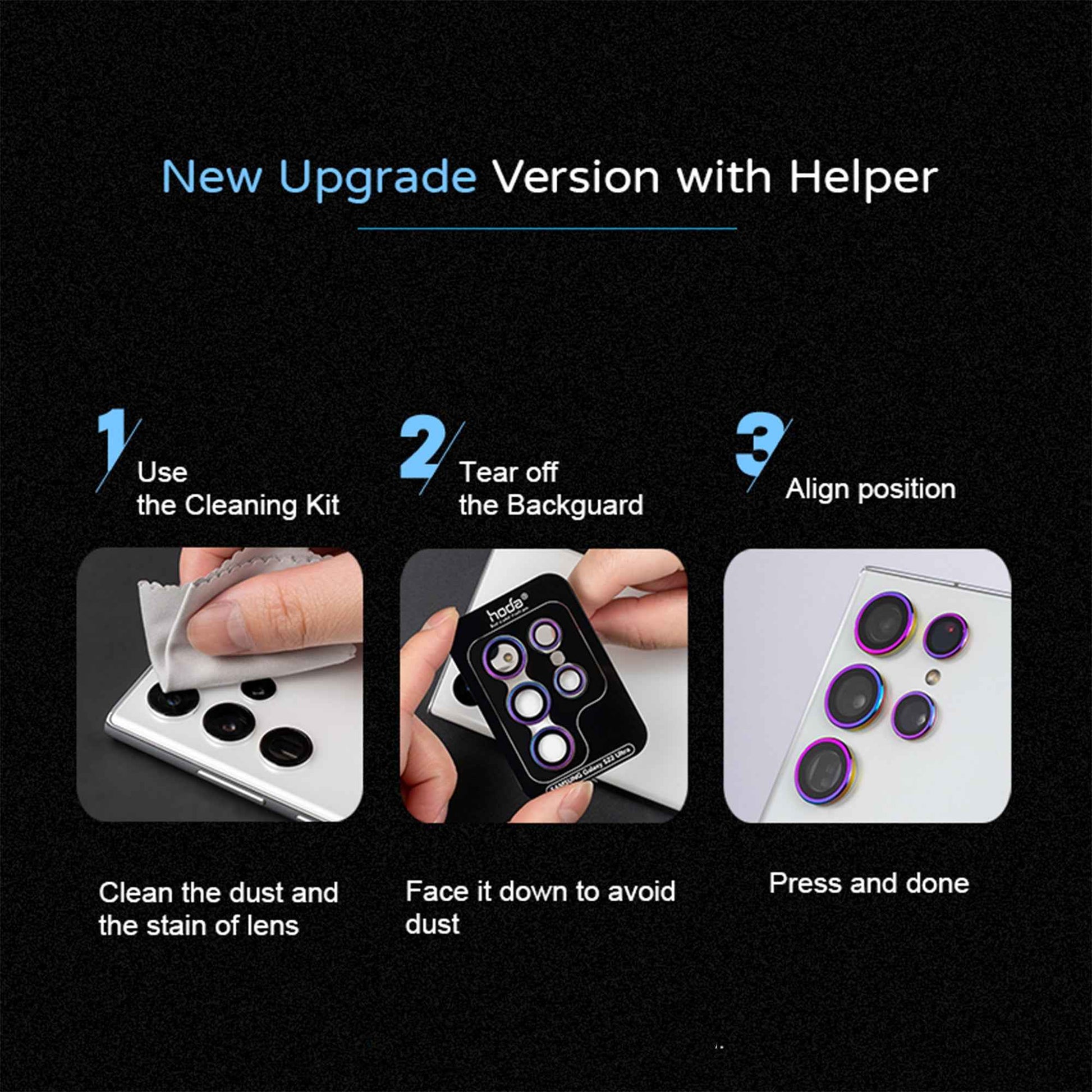 Hoda Sapphire Lens for Samsung Galaxy S22 Ultra - Flamed Titanium (Barcode: 4711163544181 )