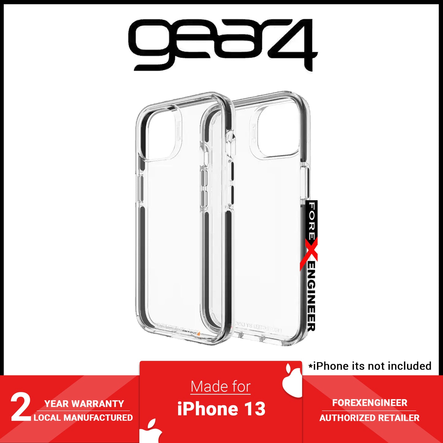 Gear4 Santa Cruz for iPhone 13 6.1" 5G - Black (Barcode: 840056146556 )