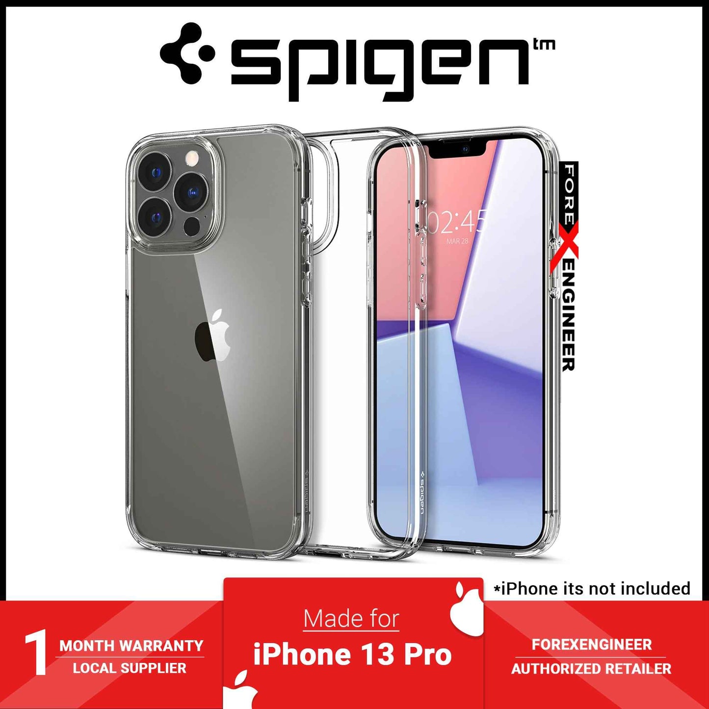 Spigen Ultra Hybrid for iPhone 13 Pro 6.1" 5G - Crystal Clear