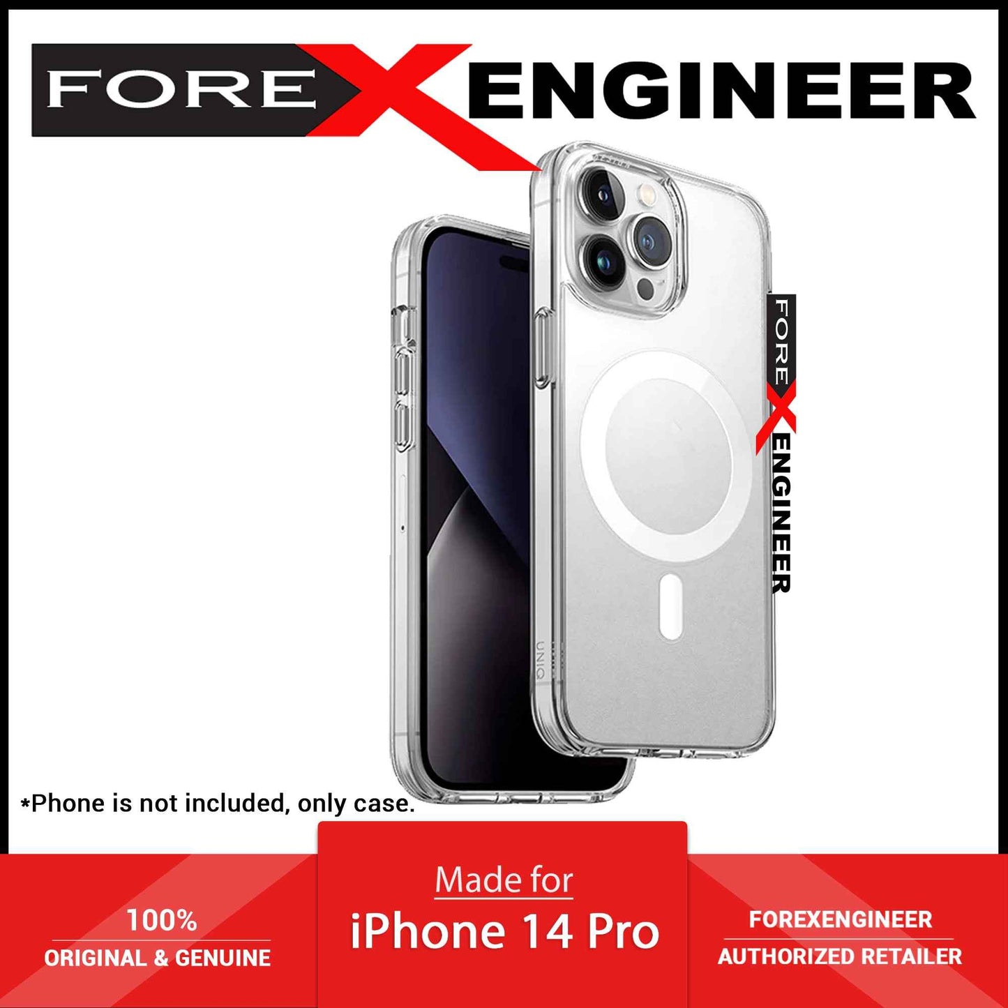 UNIQ LifePro Xtreme MagClick™ for iPhone 14 Pro - Magsafe Charging Compatible - Clear (Barcode: 8886463681244 )