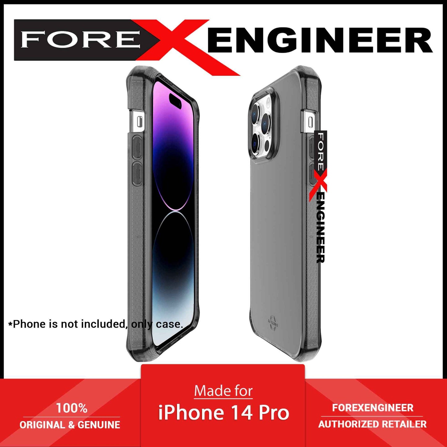 ITSKINS Spectrum Clear for iPhone 14 Pro - Smoke ( Barcode: 4894465843793 )