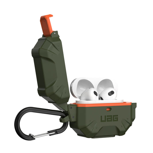 UAG Pathfinder for Airpods Gen 3 - 3rd Gen 2021 - Water Resistant Case - Olive-Orange - Forexengineer -Malaysia- 840283900075