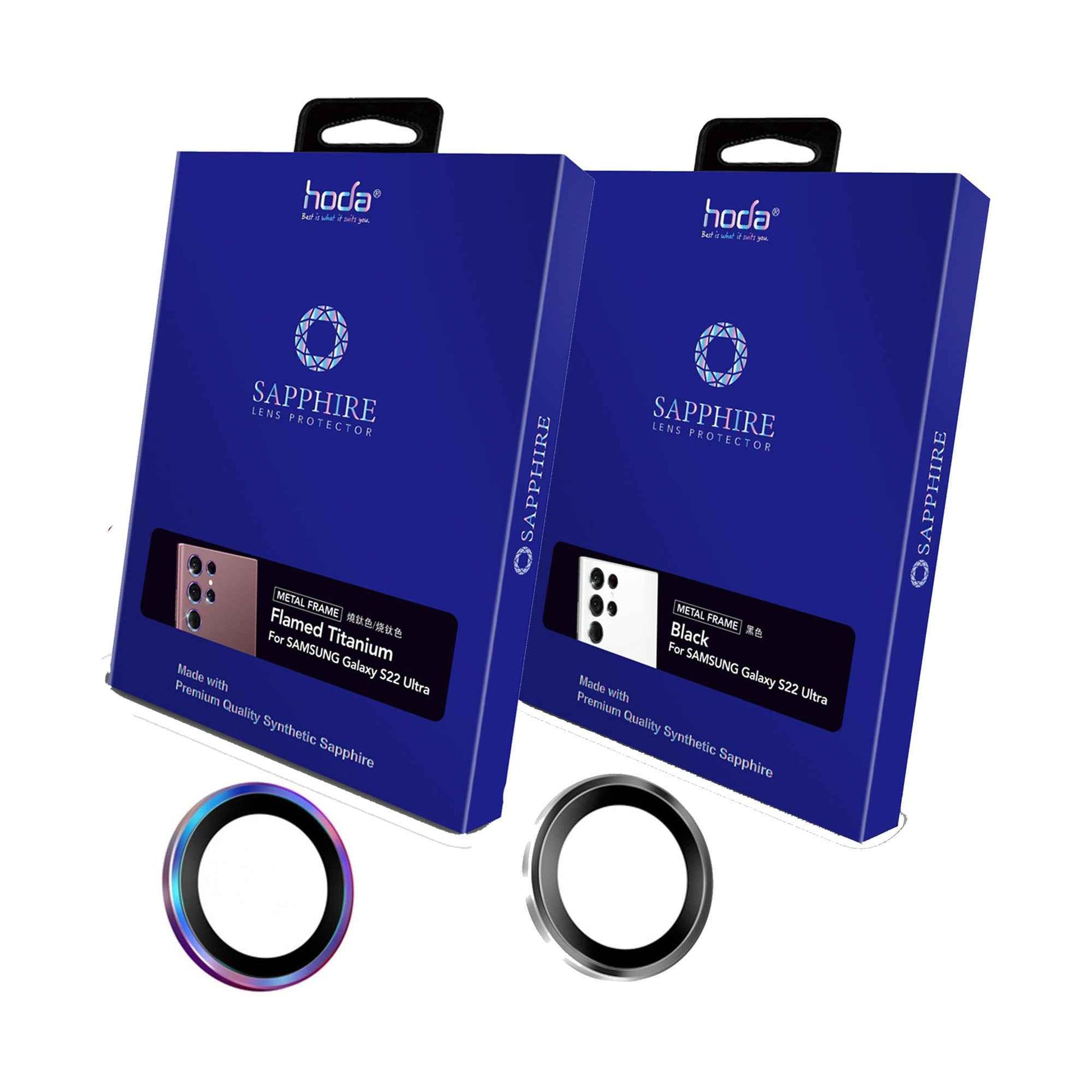 Hoda Sapphire Lens for Samsung Galaxy S22 Ultra - Flamed Titanium (Barcode: 4711163544181 )