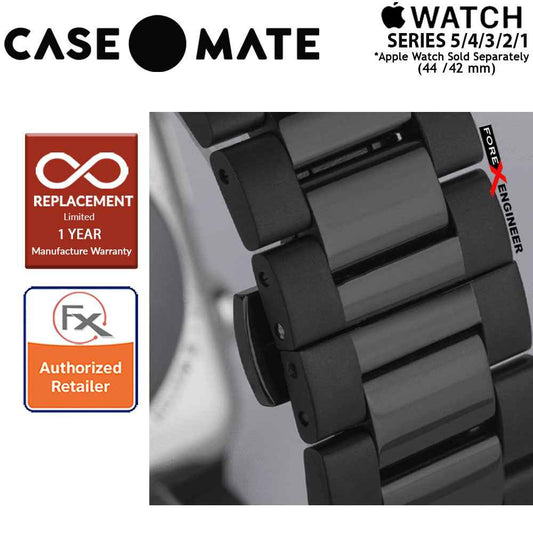 Case Mate Linked Watch Band for Apple Watch Series SE - 6 - 5 - 4 - 3 - 2 - 1 ( 42 - 44 mm ) ( Black - Space Grey ) ( Barcode : 846127170482 )