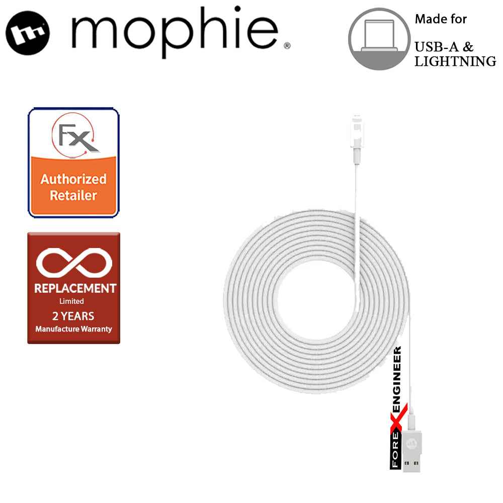 Mophie USB-A to Lightning Cable 3m - White ( Barcode : 848467093728 )