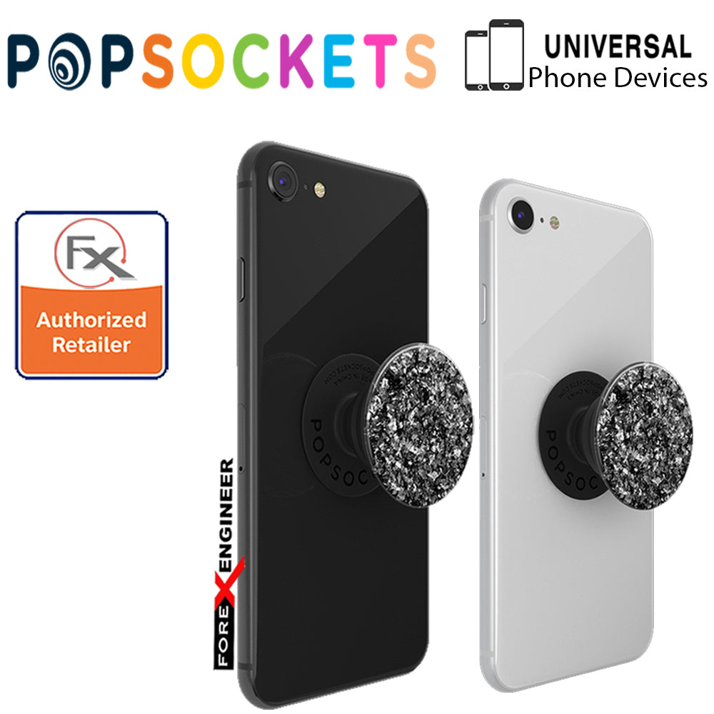 PopSockets PopGrip Swappable Premium ( Foil Confetti Silver ) ( Barcode : 842978158280 )