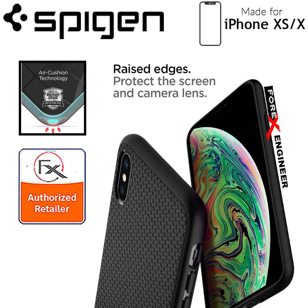 Spigen Liquid Air for iPhone Xs - X - Black - Forexengineer-malaysia