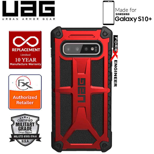 UAG Monarch for Samsung Galaxy S10+ - S10 Plus - Rugged Military Drop Tested - Crimson - Forexengineer-malaysia