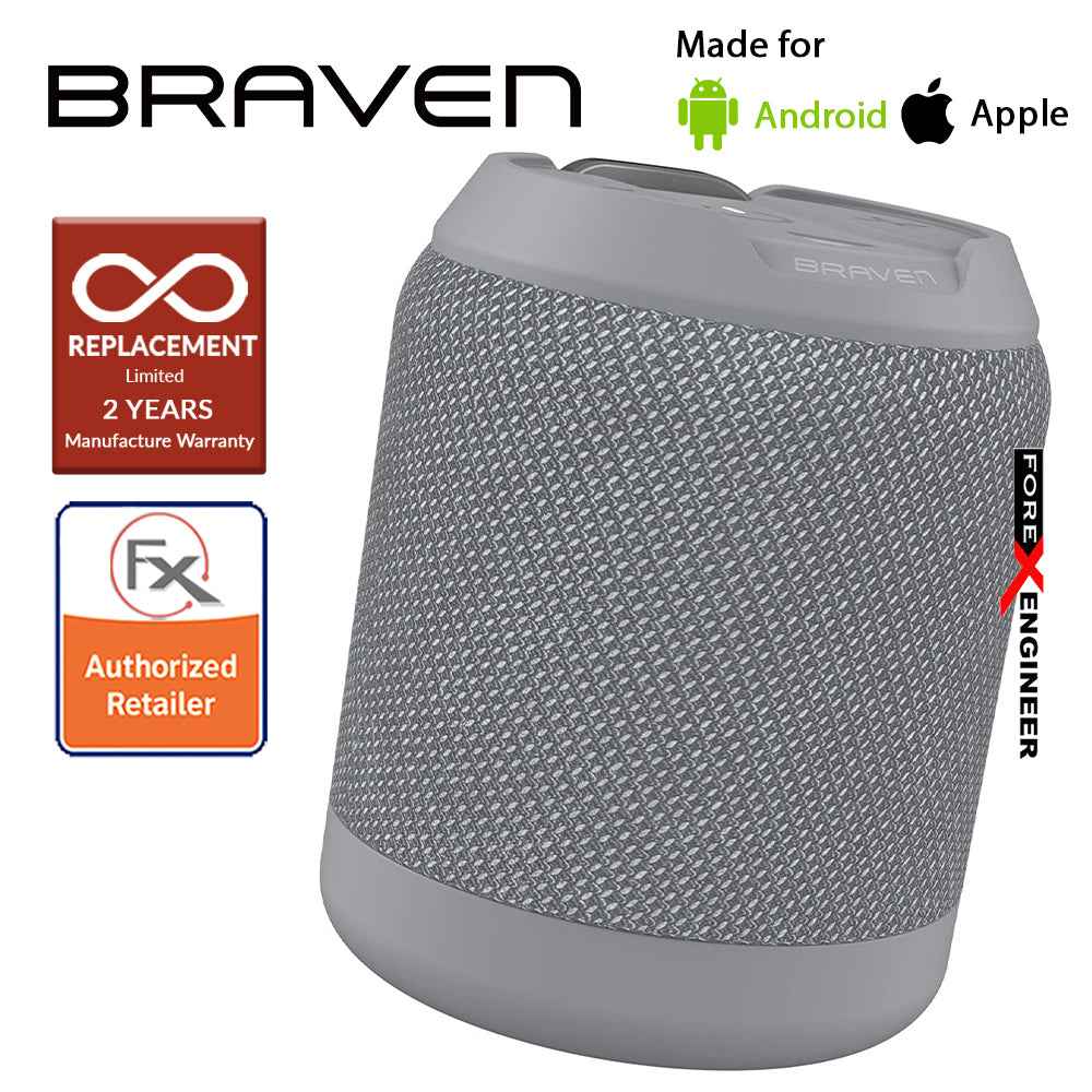 Braven BRV Mini Waterproof Wireless Speaker - Grey (Barcode: 848467098921)