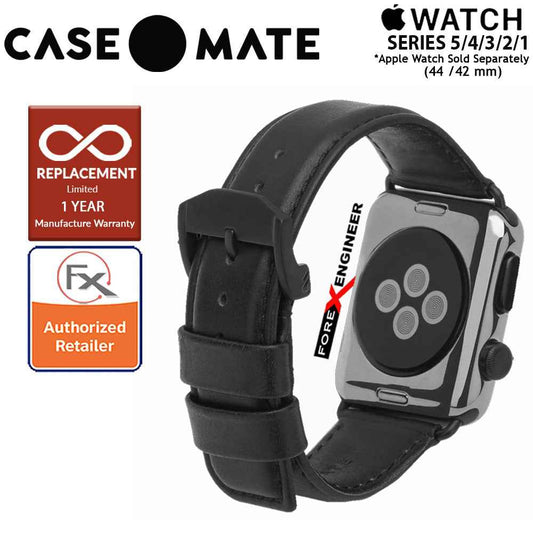 Case Mate Signature Leather Band for Apple Watch Series 7 - SE - 6 - 5 - 4 - 3 - 2 - 1 ( 45mm - 42mm - 44mm ) - Black ( Barcode : 846127171090 )