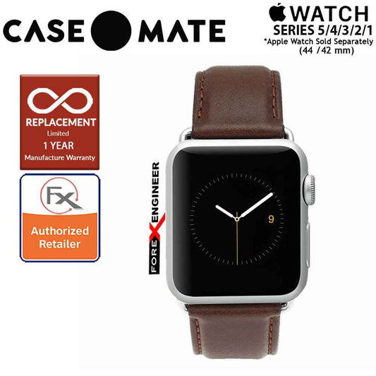 Case Mate Signature Leather Band for Apple Watch Series 7 - SE - 6 - 5 - 4 - 3 - 2 - 1 ( 45mm - 42mm - 44mm ) - Tobacco Color ( Barcode : 846127171083 )