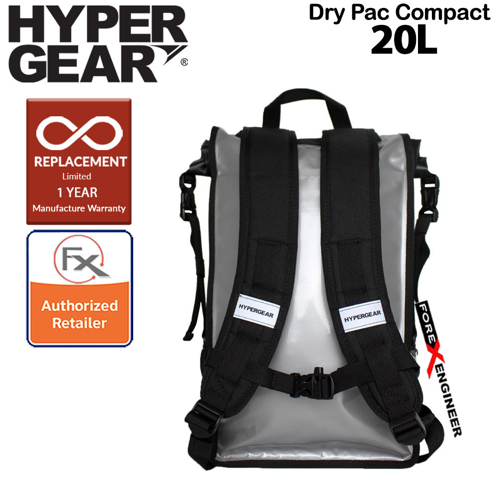 HyperGear Dry Pac Compact 20L SE Special Edition - Waterproof and Lightweight Backpack - Silver Color ( Barcode : 302063 )