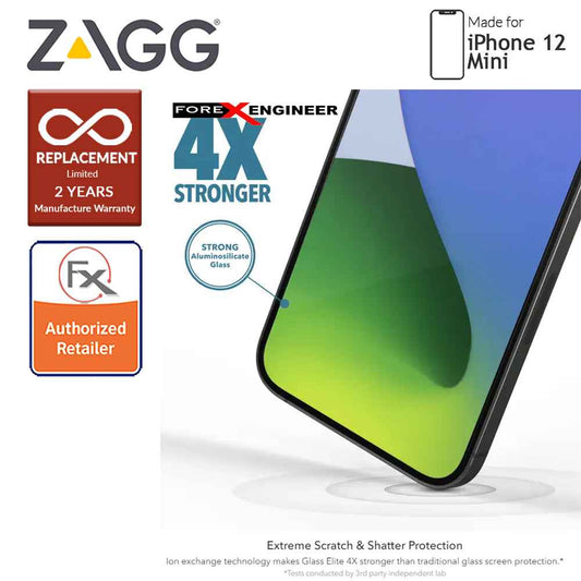 InvisibleShield Glass Elite+ for iPhone 12 Mini 5G 5.4" - Clear (Barcode: 840056131750)