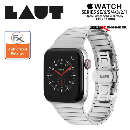 Laut Links Strap for Apple Watch Series 7 - SE - 6 - 5 - 4 - 3 - 2 - 1 ( 45mm - 42mm - 44mm ) Silver (Barcode : 4895206916646 )