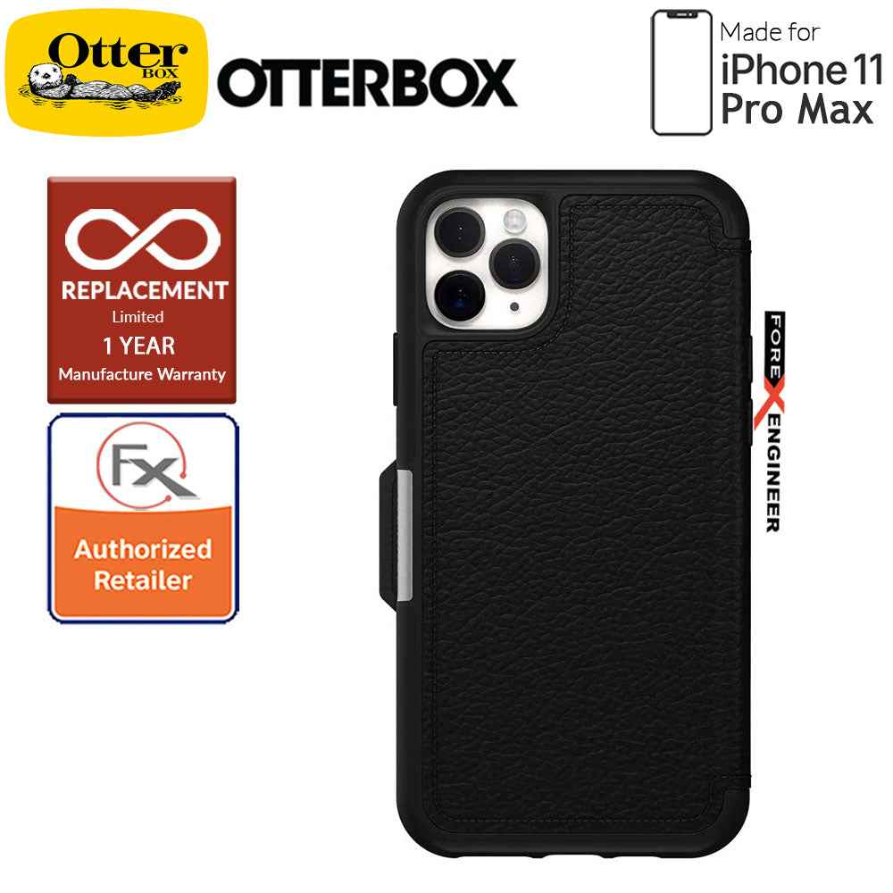 Otterbox Strada for iPhone 11 Pro Max - Leather Folio Case - Shadow Black Color