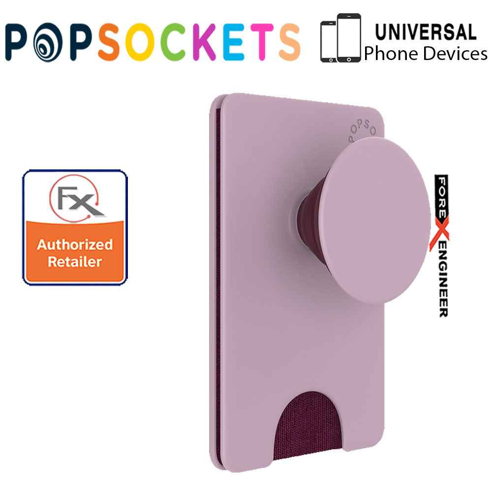 PopSockets PopWallet+ - PopWallet Plus - hold up to 3 credit cards or 6 business cards - Blush Pink Color ( Barcode : 842978158082 )