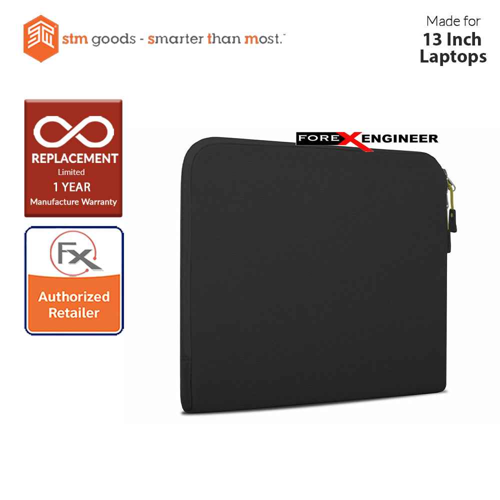 STM Summary Laptop Sleeve 13 inch - Black (Barcode : 640947795043)