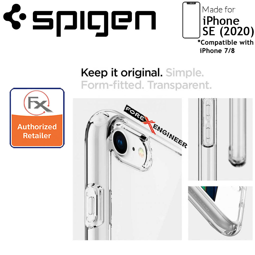 Spigen Crystal Hybrid for iPhone SE 2nd Gen ( 2020 ) compatible with iPhone 8 - 7 - Crystal Clear Color ( Barcode: 8809685627395 )