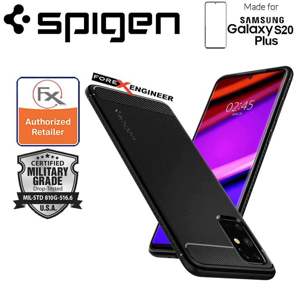 Spigen Rugged Armor for Samsung Galaxy S20+ - S20 Plus 6.7" - Matte Black Color