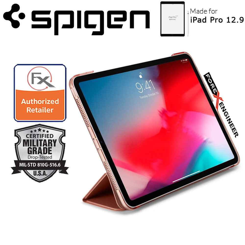 Spigen Smart Fold 2 Case for iPad Pro 12.9" 3rd Gen - Rose Gold Color