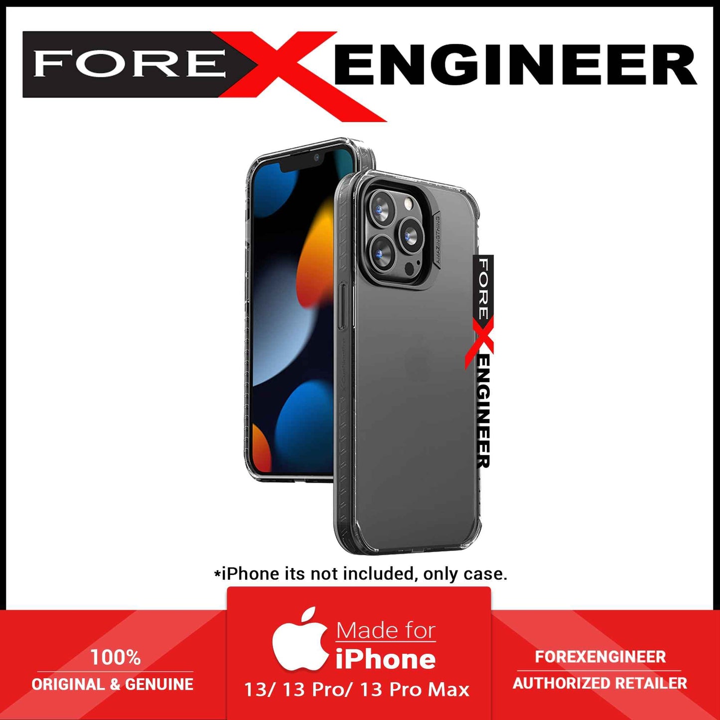 AMAZINGthing Titan Pro Drop Proof Case for iPhone 13 Pro Max 6.7" 5G ( 2021 ) - Anti-microbial - Galaxy Black (Barcode: 4892878068611 )