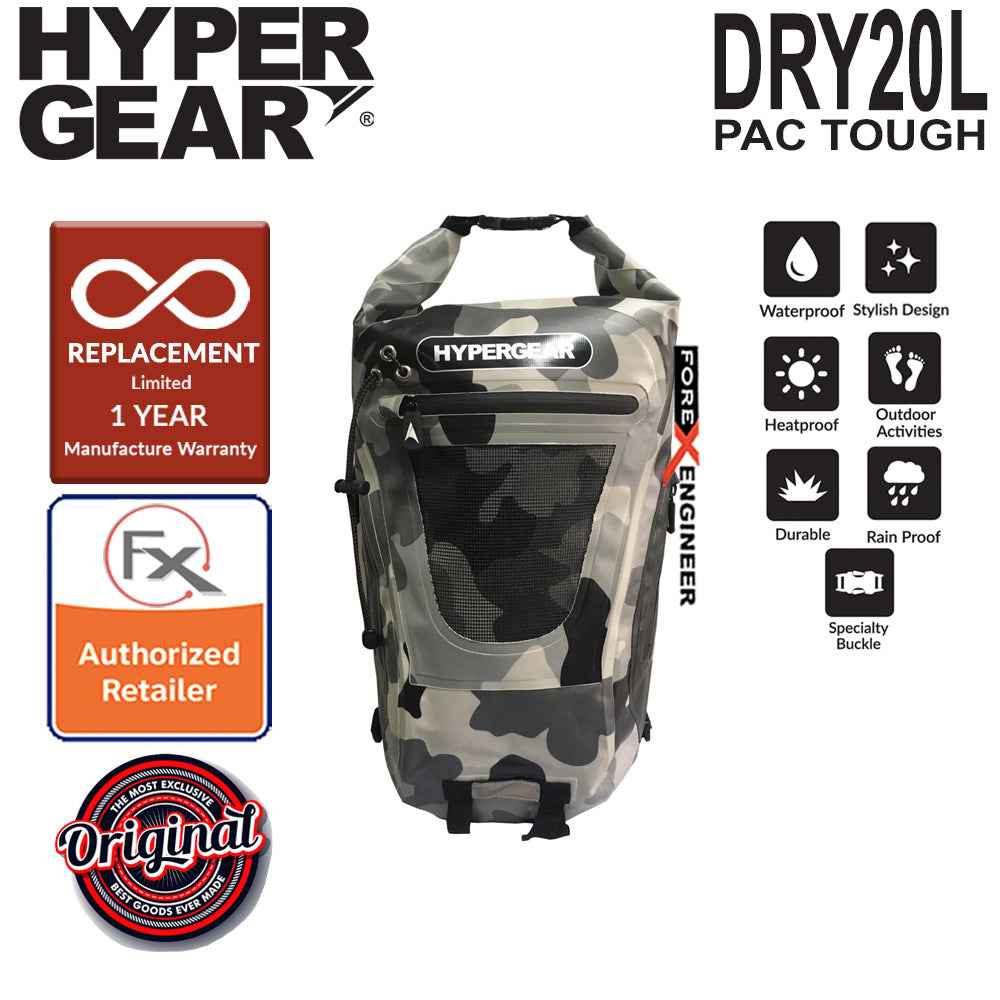 HyperGear Dry Pac Tough 20L Backpack - Camouflage Grey Alpha - Forexengineer-malaysia