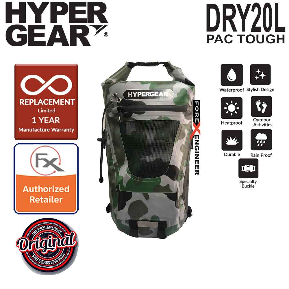 HyperGear Dry Pac Tough 20L Backpack - Camouflage Green Delta - Forexengineer-malaysia