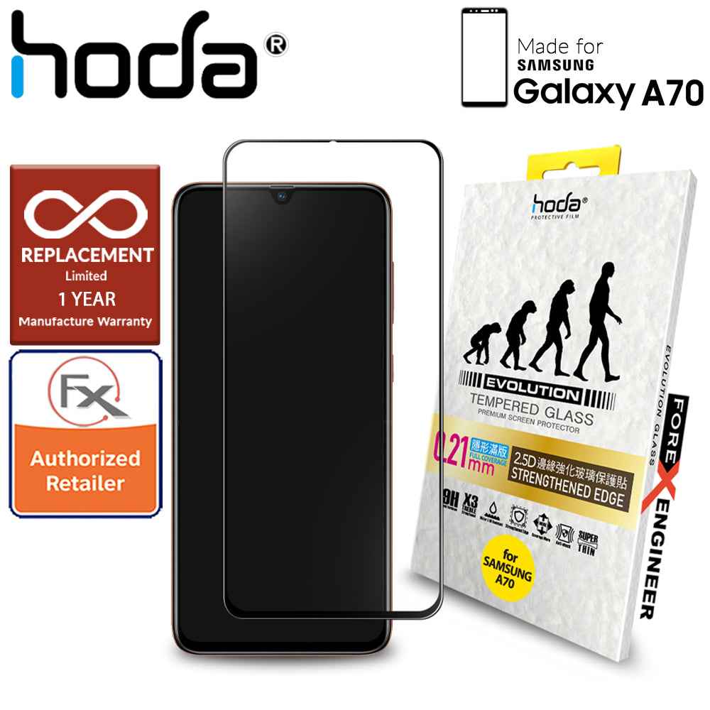 Hoda 0.21mm 2.5D Tempered Glass for Samsung Galaxy A70 (2019) - Evolution Strengthened Edge Clear Screen Protector - Forexengineer-malaysia