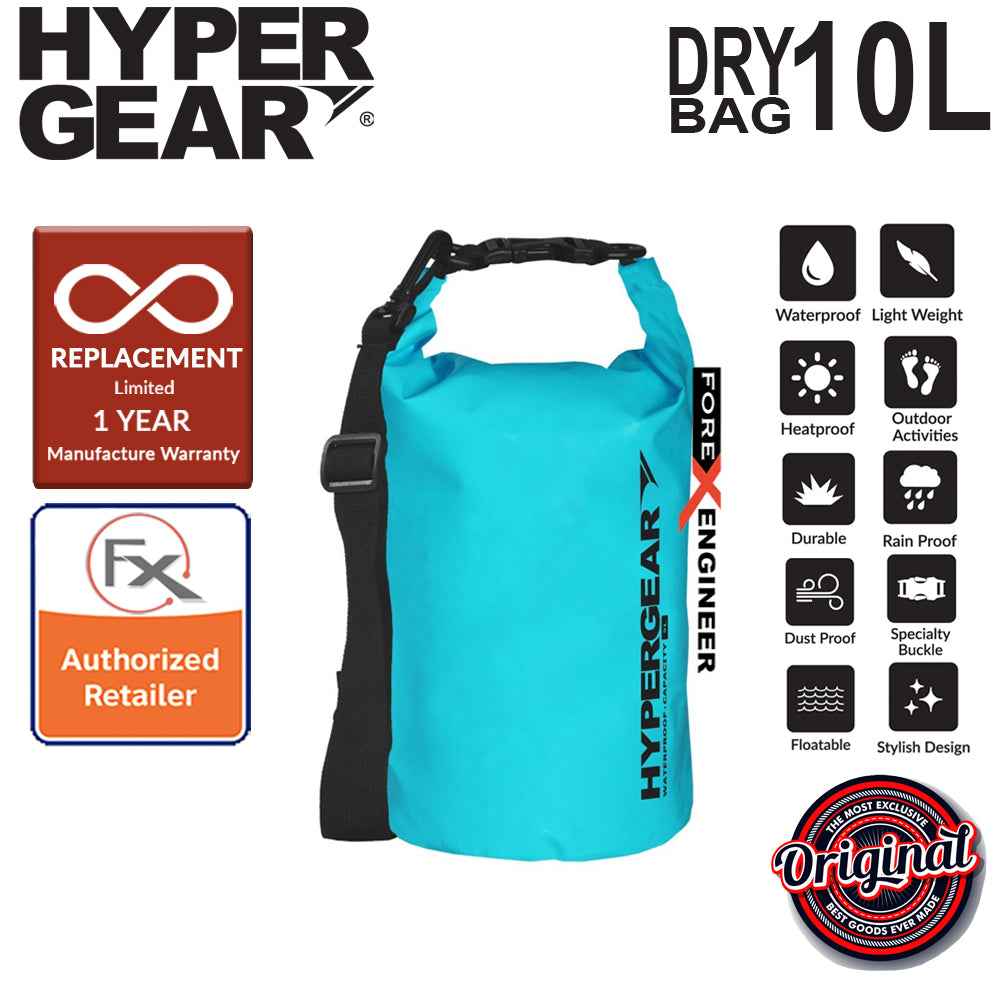 HyperGear Dry Bag 10L - IPX Waterproof Specification - Light Blue - Forexengineer-malaysia
