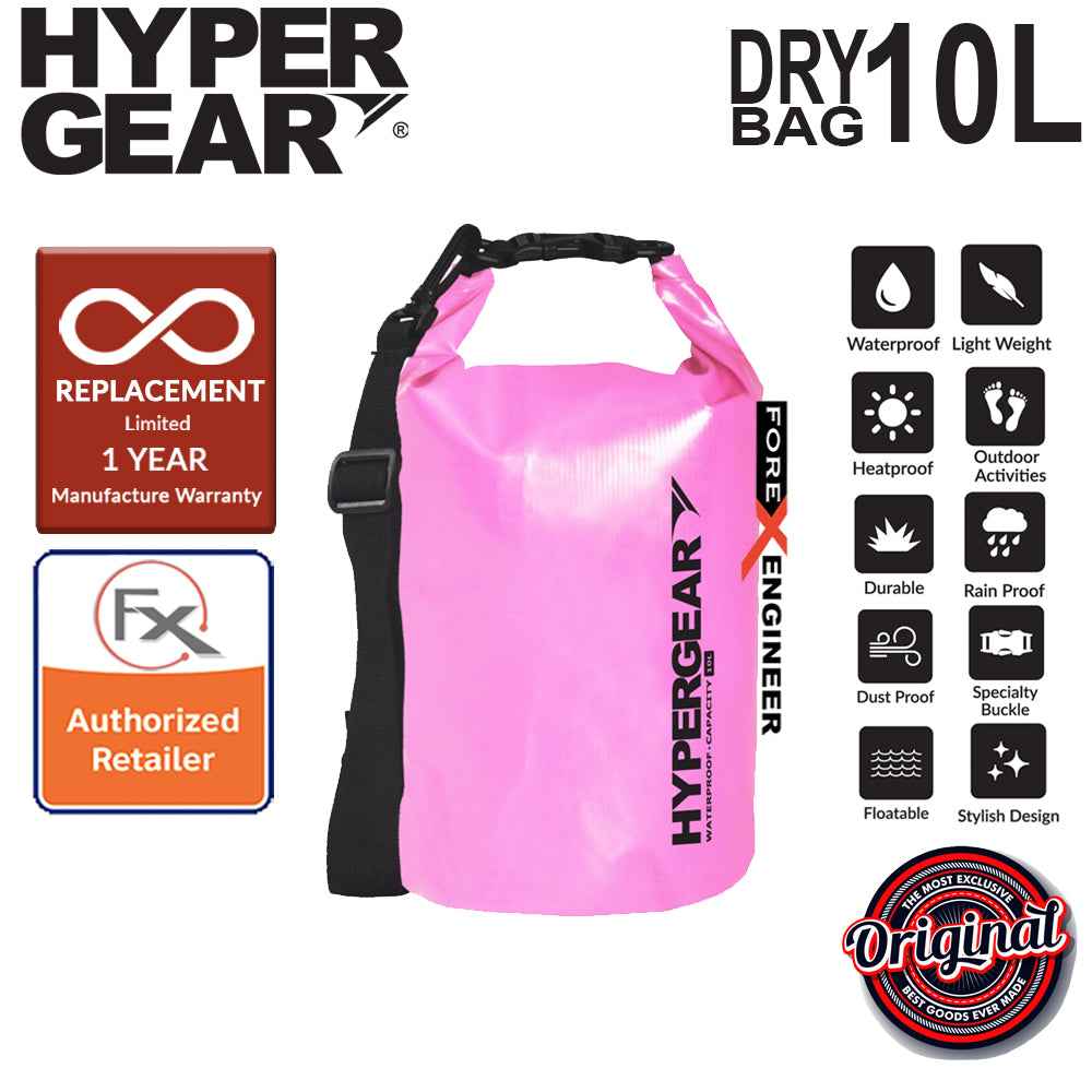 HyperGear Dry Bag 10L - IPX Waterproof Specification - Pink - Forexengineer-malaysia