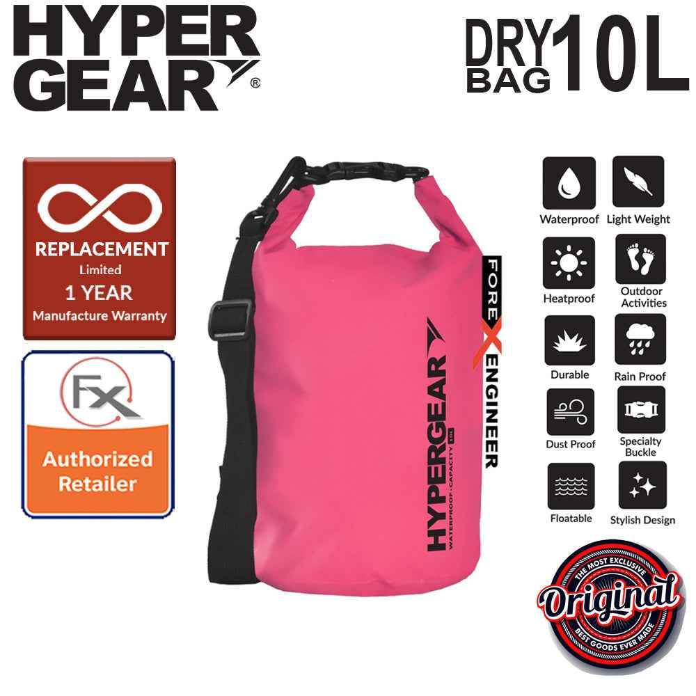 HyperGear Dry Bag 10L - IPX Waterproof Specification - Vibrant Pink - Forexengineer-malaysia