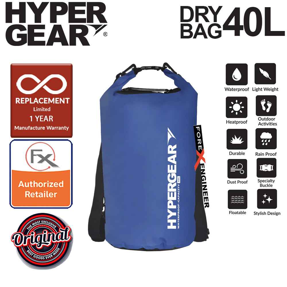 HyperGear 40L Dry Bag - IPX6 Waterproof Specification - Blue - Forexengineer-malaysia