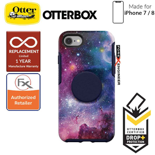OTTER + POP Symmetry for iPhone 7 - 8 - Slim Protective Case with Pop Sockets - Blue Nebula - Forexengineer-malaysia
