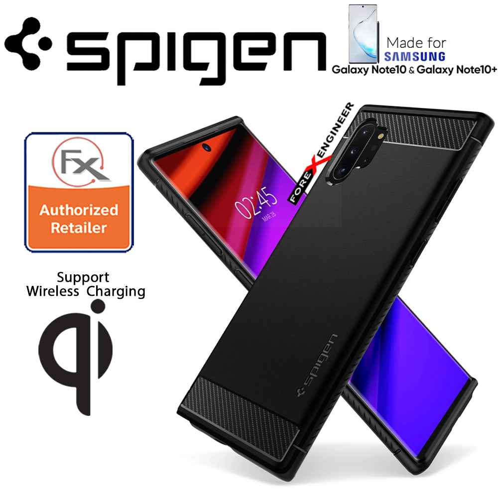 Spigen Rugged Armor for Samsung Galaxy Note 10+ - Note 10 Plus - Matte Black - Forexengineer-malaysia