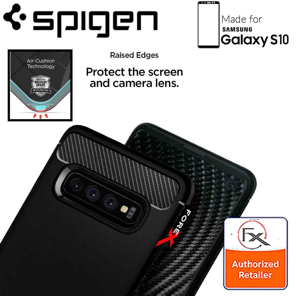 Spigen Rugged Armor for Samsung Galaxy S10 - Matte Black - Forexengineer-malaysia