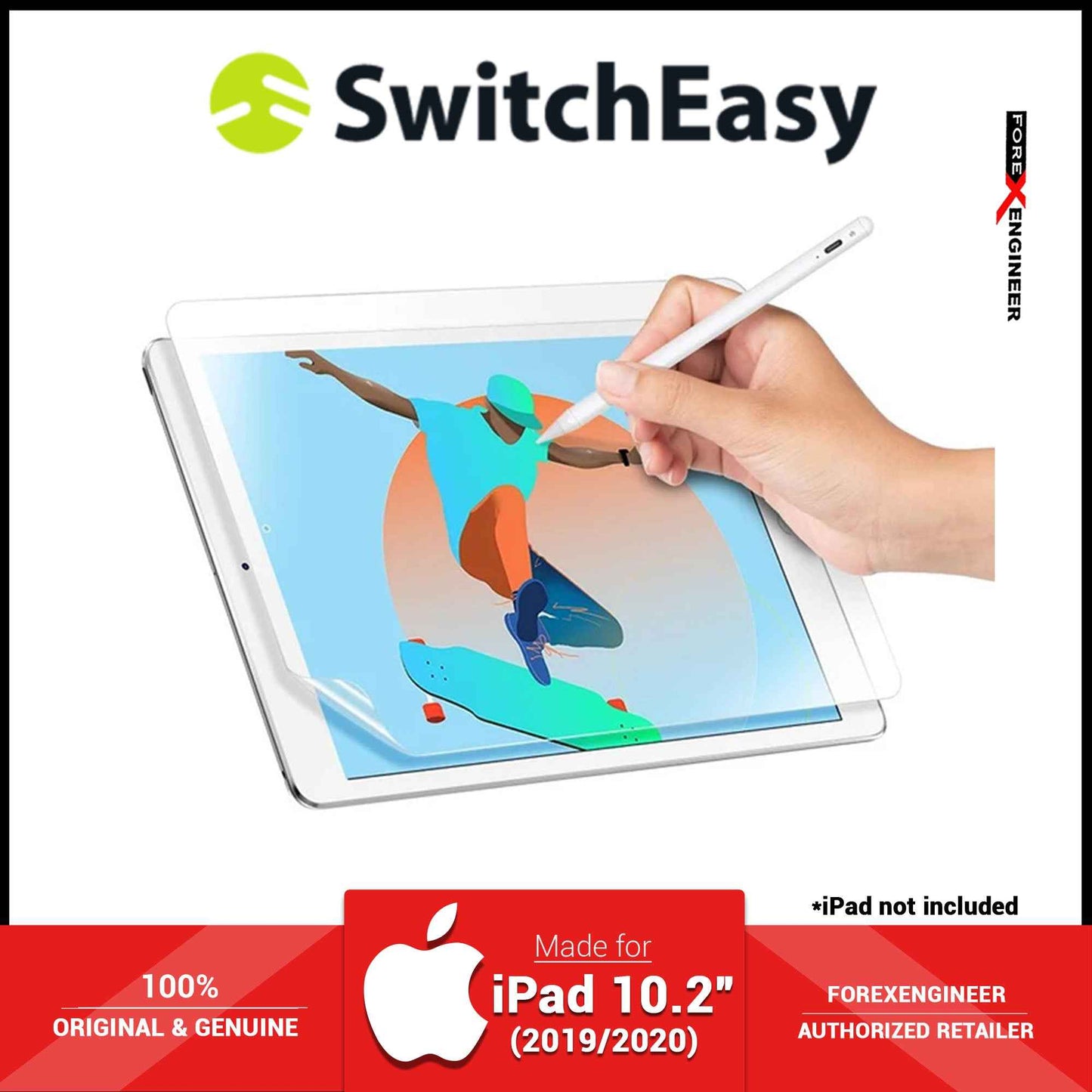 Switcheasy Paperlike for iPad 10.2 inch - 10.2" ( 2019 - 2021 ) 7th - 8th - 9th Gen Screen Protector ( Barcode : 4897094564527 )