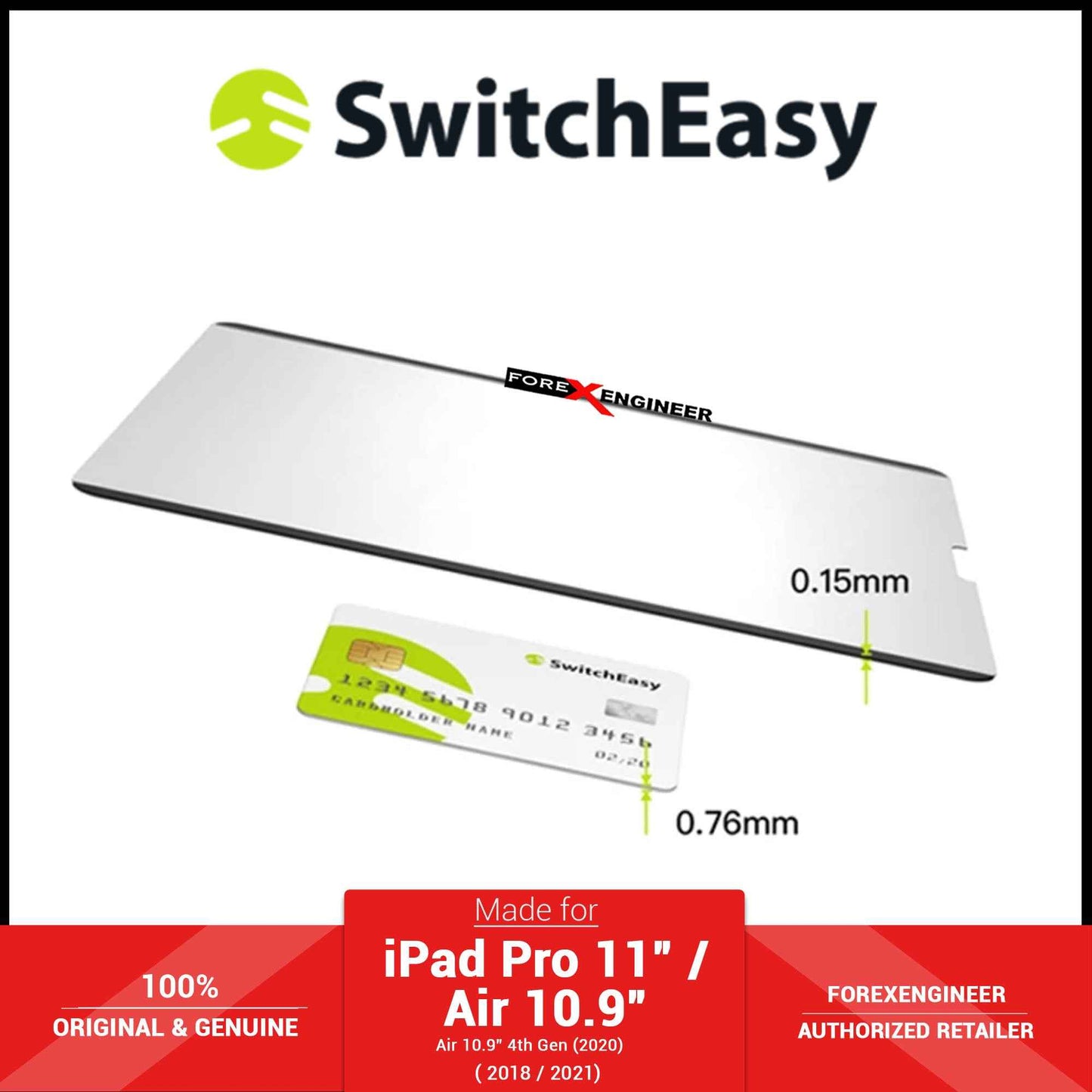 Switcheasy SwitchPaper Paperlike for iPad Pro 11" - Air 10.9" ( 2022 - 2018 ) M1 Chip 2 in 1 Magnetic Paper Feel + HD Film Screen Protector ( Barcode: 4895241102349 )