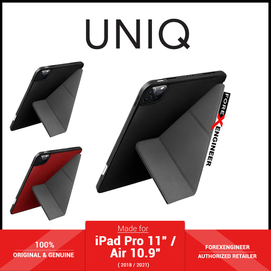 [RACKV2_CLEARANCE] UNIQ New Transforma for iPad Pro 11" - Air 10.9" ( 2022 - 2018 ) M1 Chip - Antimicrobial - Black (Barcode: 8886463677407 )