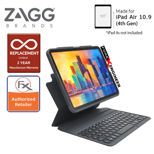 ZAGG Pro Keys for iPad Air 10.9" - 10.9 inch (4th Gen) - Wireless Keyboard and Detachable Case - Black-Gray ( Barcode: 840056108219 )
